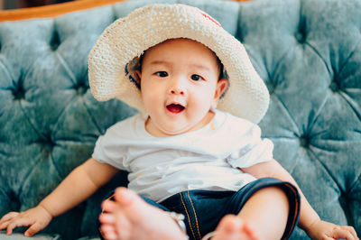 Portrait of cute baby girl