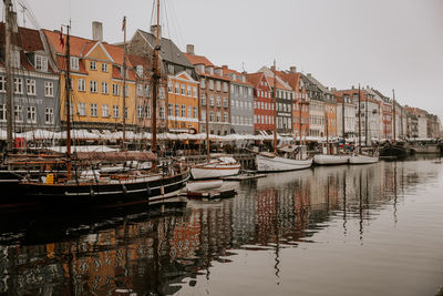 Boats in harbor