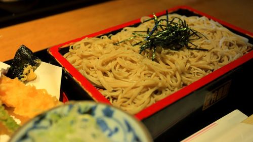 Close-up of served food