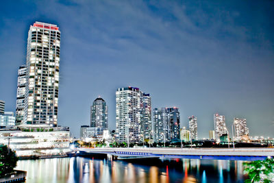 Modern skyscrapers against sky in city