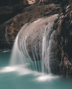 Scenic view of waterfall