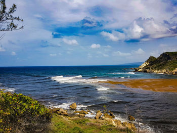 Scenic view of sea against sky