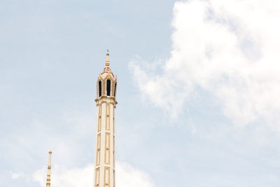 Low angle view of tower of building against sky