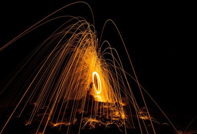 Wire wool at night