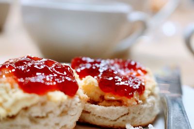 Close-up of cake in plate