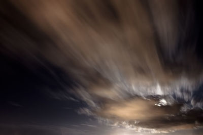 Low angle view of sky at night