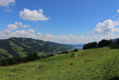 Scenic view of landscape against sky