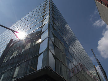 Low angle view of modern building against sky