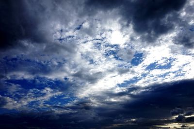 Low angle view of clouds in sky