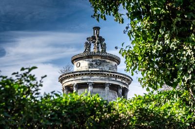 Low angle view of traditional building against sky