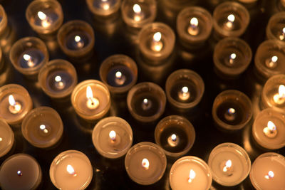 Full frame shot of candles