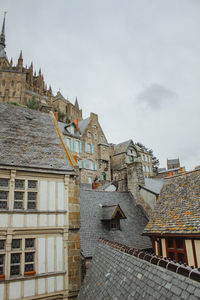 Low angle view of buildings against sky