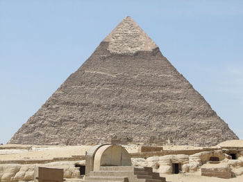 Low angle view of historical building against sky