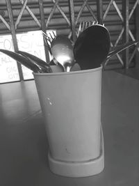 Close-up of ice cream on table