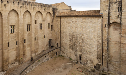 Exterior of old building against sky