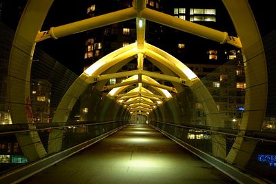 Interior of illuminated building