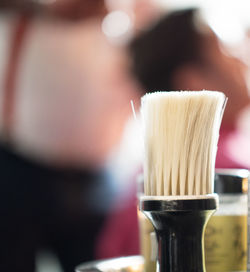 Close-up of shaving brush