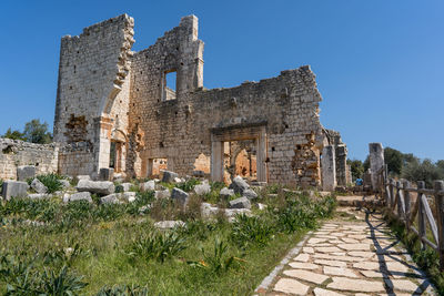 Old ruins against clear sky