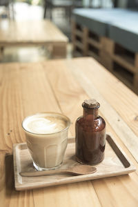 Close-up of coffee on table