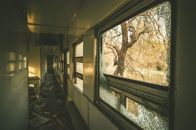 Interior of abandoned building