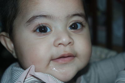 Close-up portrait of cute baby