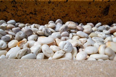 High angle view of stones in market