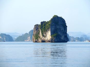 Rock formations in sea