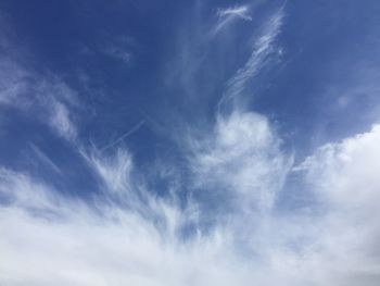 Low angle view of clouds in sky