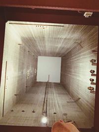 Empty corridor of building