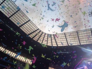 High angle view of people at music concert