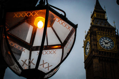 Low angle view of clock tower