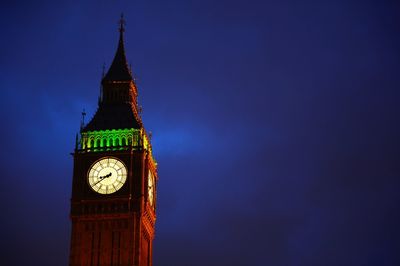 Low angle view of clock tower