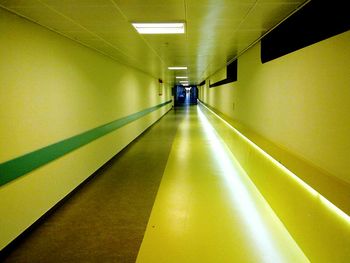 Empty corridor of subway station