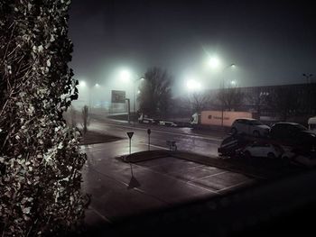 Night view of illuminated street light