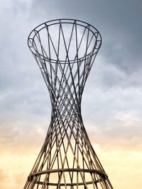 Low angle view of basketball hoop against sky