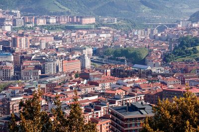 High angle view of cityscape