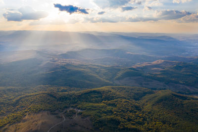 High angle view of landscape against sky