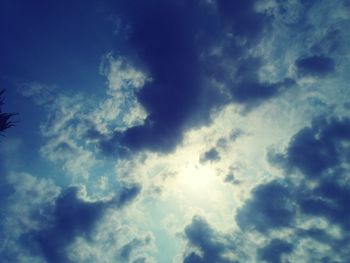 Low angle view of clouds in sky