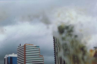 Low angle view of modern building against sky