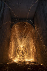 Light trails at night