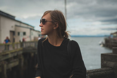 Portrait of young woman