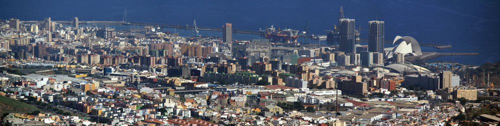 High angle view of cityscape