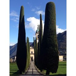 Built structures against the sky