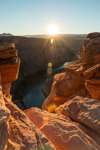 Aerial view of rock formations