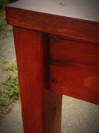 Close-up of wooden plank