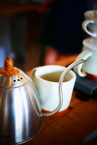 Close-up of coffee on table