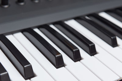 Close-up of piano keys