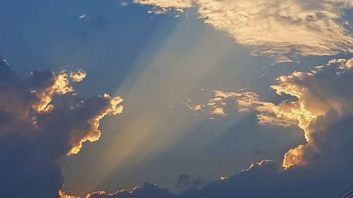 Low angle view of sky during sunset