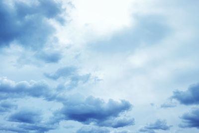 Low angle view of clouds in sky