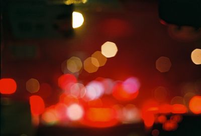 Defocused image of illuminated lights